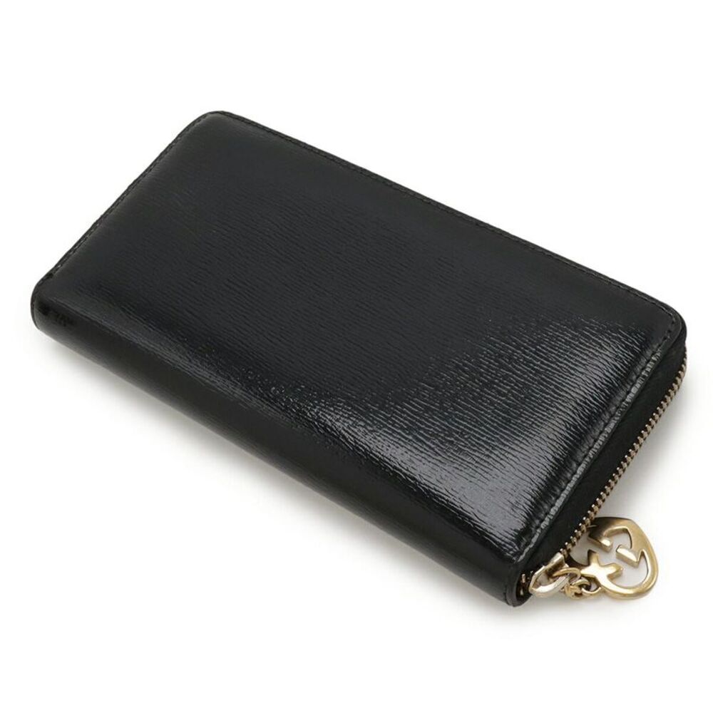 Gucci Shiny Leather Lovely Zip Wallet Black - Picture 2 of 9